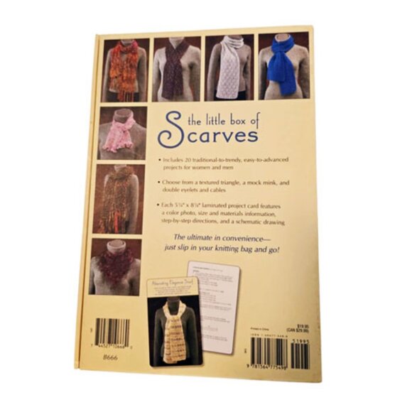Little Book of Scarves Knitting Patterns on Laminated Cards Scarf Magnetic Close - Picture 3 of 6